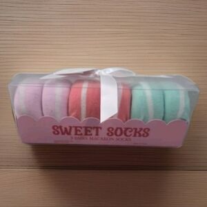 Sweet Socks Macaron Pastel No-Show Sock Set - 3 Pairs